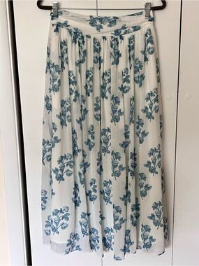 J.Crew Point Sur Floral Chiffon Maxi Skirt Size 4 NWT
